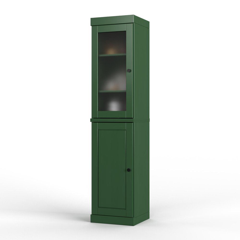 Green Solid Wood Two Door Pantry or Storage Closet - 72-inch