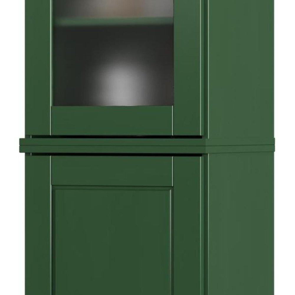 Green Solid Wood Two Door Pantry or Storage Closet - 72-inch