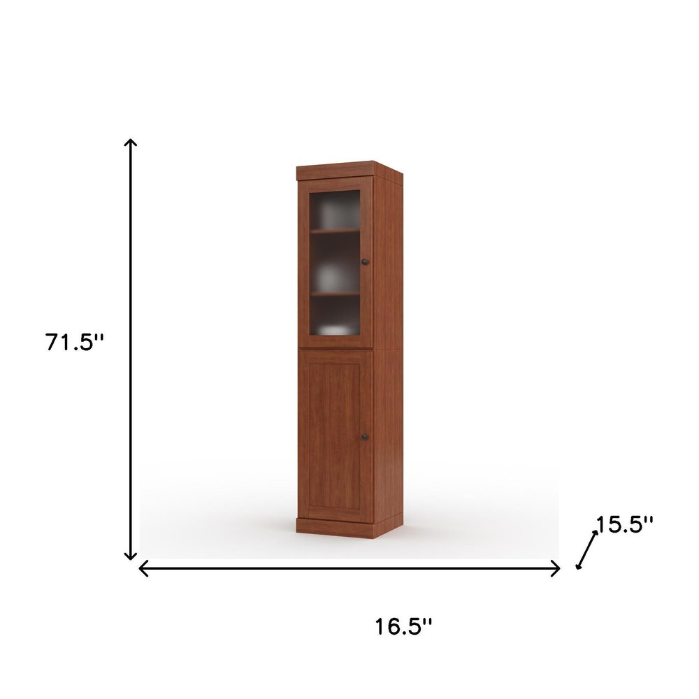 Coffee Solid Wood Two Door Pantry or Storage Closet - 72-inch