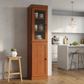 Coffee Solid Wood Two Door Pantry or Storage Closet - 72-inch