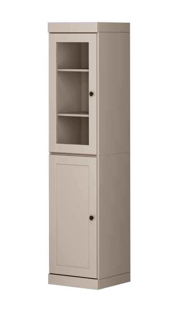 Beige Solid Wood Two Door Pantry or Storage Closet - 72-inch