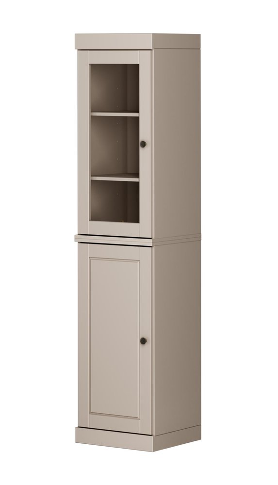 Beige Solid Wood Two Door Pantry or Storage Closet - 72-inch