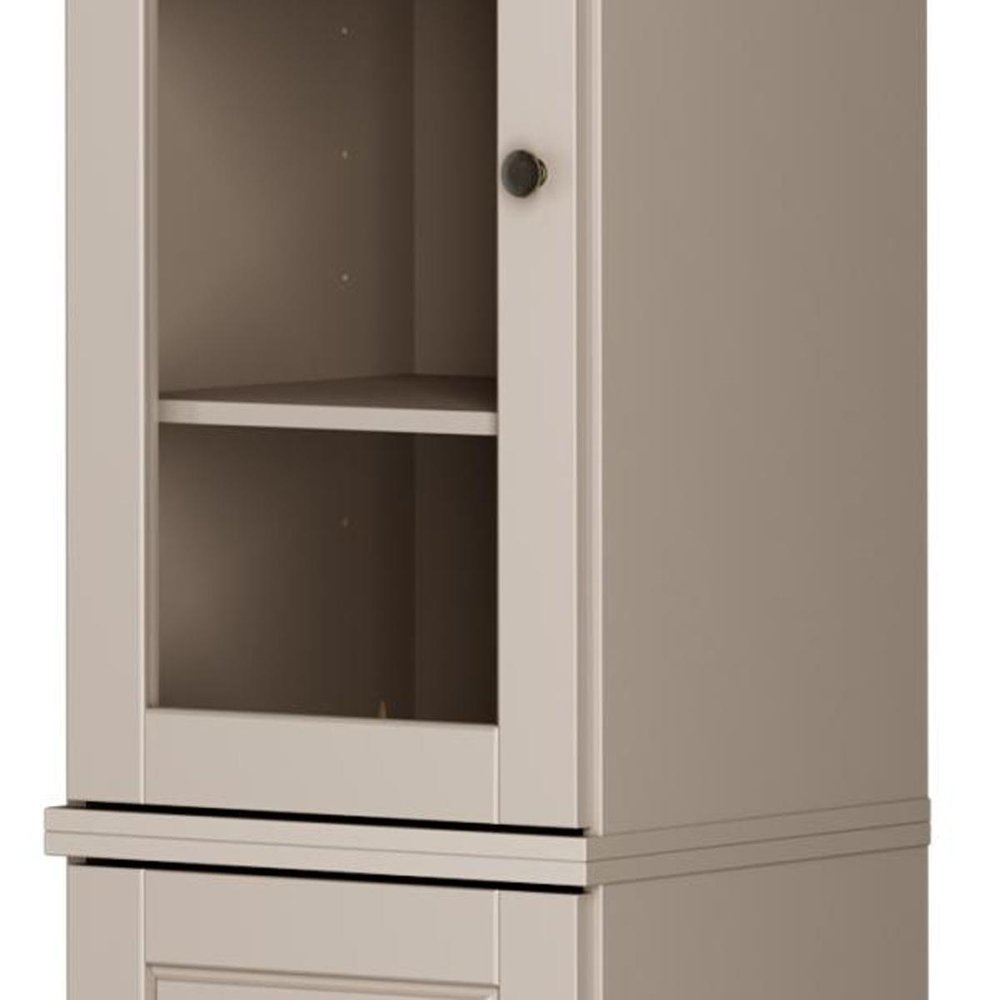 Beige Solid Wood Two Door Pantry or Storage Closet - 72-inch