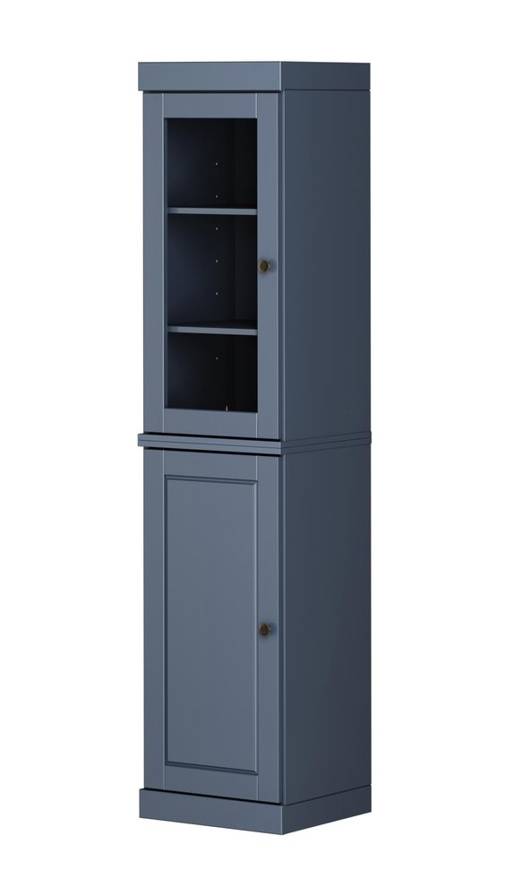 French Blue Solid Wood Two Door Pantry or Storage Closet - 72-inch