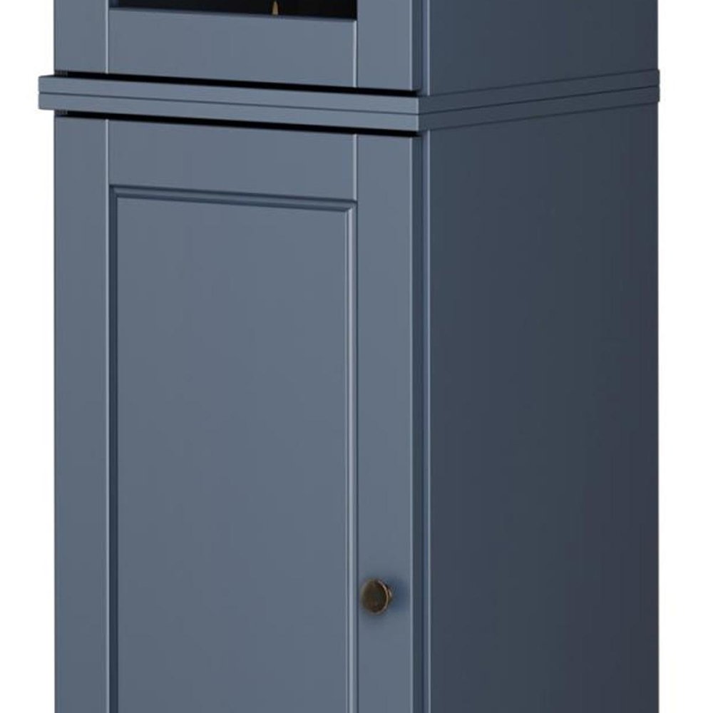 French Blue Solid Wood Two Door Pantry or Storage Closet - 72-inch